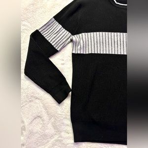 Black and White Striped Vintage-esque Knit Sweater